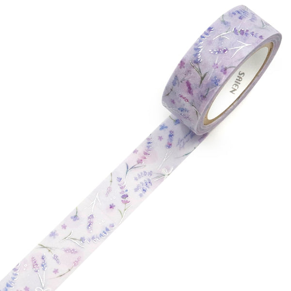 Kamiiso Saien 15mm Washi Tape - Lavender (Pack of 10) | papermindstationery.com