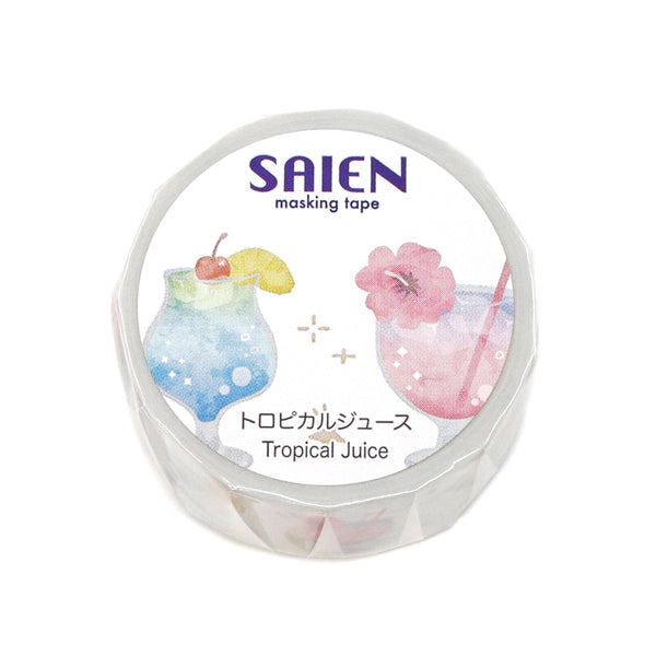 Kamiiso SAIEN Washi Masking Tape - Tropical Juice, 20mm x 7m roll