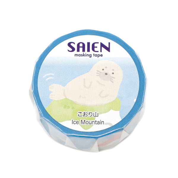 Kamiiso SAIEN Washi Masking Tape - Kori Yama (Ice Mountain) , 20mm x 7m roll
