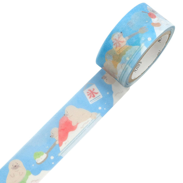 Kamiiso SAIEN Washi Masking Tape - Kori Yama (Ice Mountain) , 20mm x 7m roll