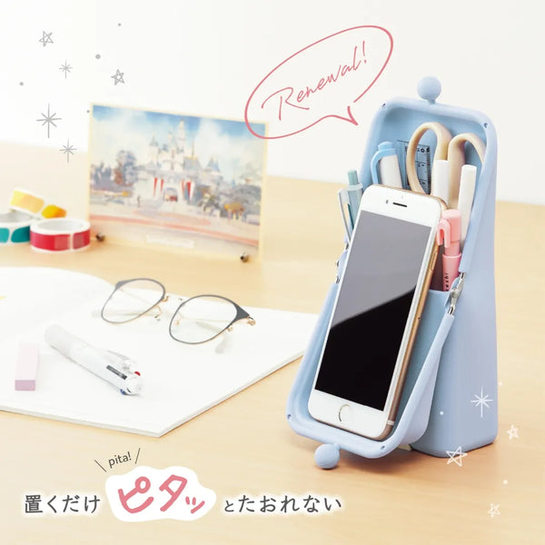Kutsuwa Airpita Stand Pencil Case - Misty Blue AK062BL