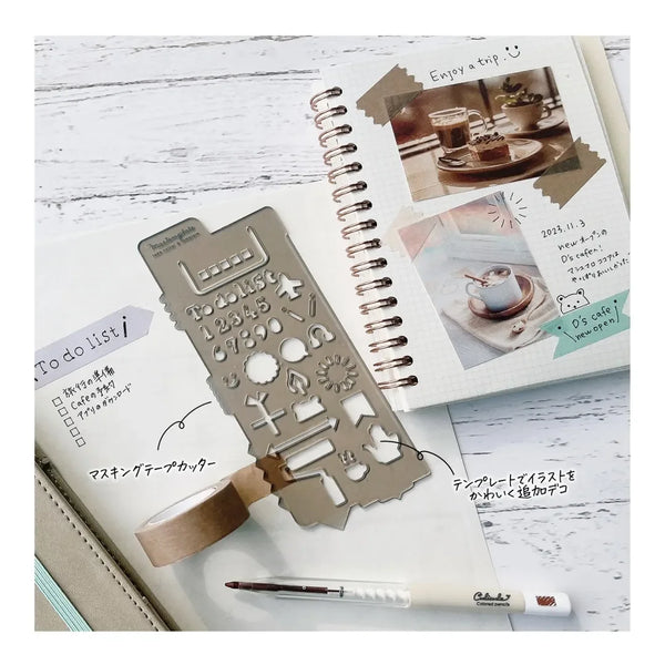 Kutsuwa Mastemplate Tape Cutter and Stencil - Schedule DE011D | papermindstationery.com