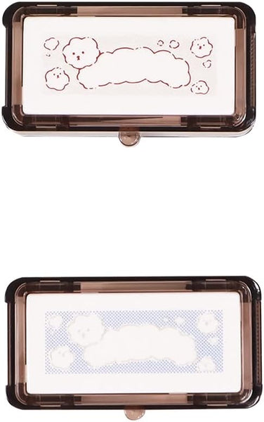 Kutsuwa Pre-inked Stamp Hancoco Deco - Mokumoku Dog (Pack of 3) | papermindstationery.com