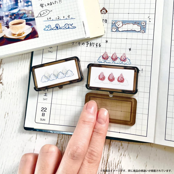 Kutsuwa Pre-inked Stamp Hancoco Deco - Strawberry Whip DE015G