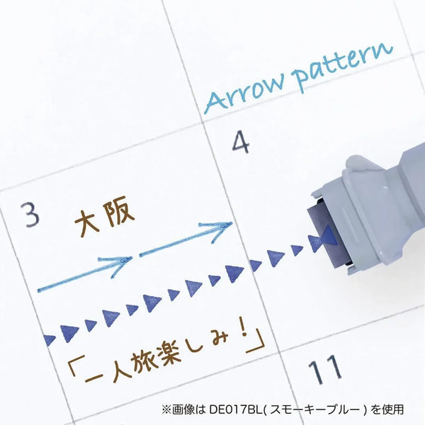 Kutsuwa Cruro Stamp Pen - Smoky Blue DE017BL | papermindstationery.com