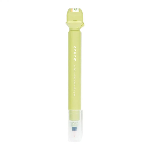 Kutsuwa Cruro Stamp Pen - Olive Green DE017GR | papermindstationery.com