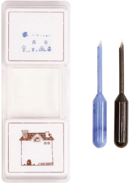 Kutsuwa Hancoco Slide Layered Stamp - Bird & House DE018C | papermindstationery.com
