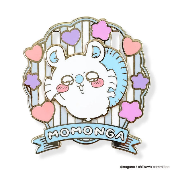 Chiikawa Large Gimmick Pin Badge Momonga CKW-271