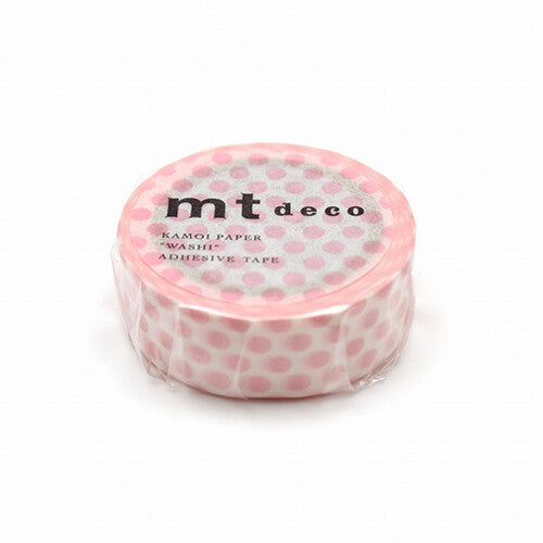 MT 15mm Washi Tape - Milky Pink Dots MT01D357R
