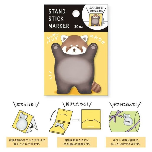 Mind Wave Stand Sticky Notes 57920 Red Panda (Pack of 10) | papermindstationery.com