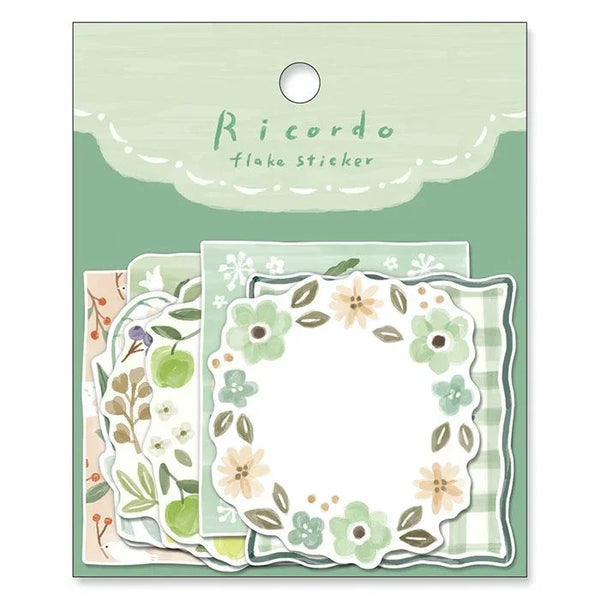 Mind Wave Ricordo Flake Stickers - Botanical Green Frames 81807 | papermindstationery.com