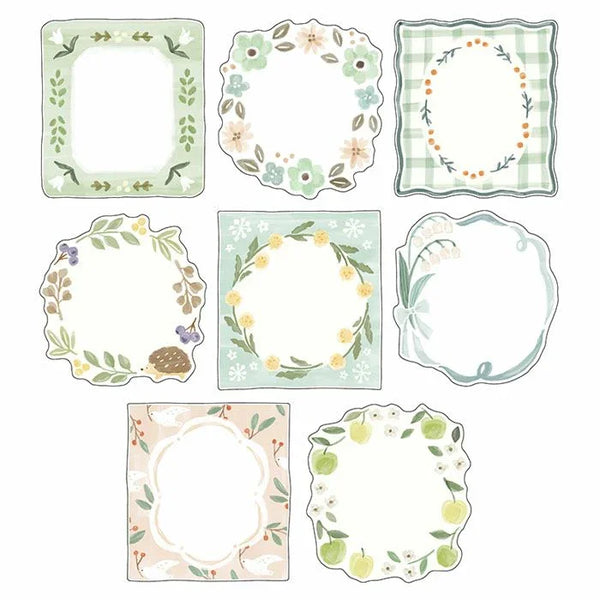 Mind Wave Ricordo Flake Stickers - Botanical Green Frames 81807 | papermindstationery.com