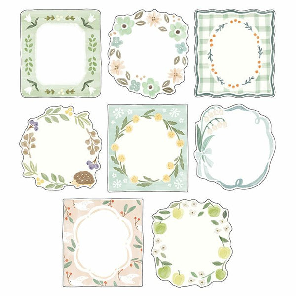 Mind Wave Ricordo Flake Stickers - Botanical Green & Flowers Frames 81807
