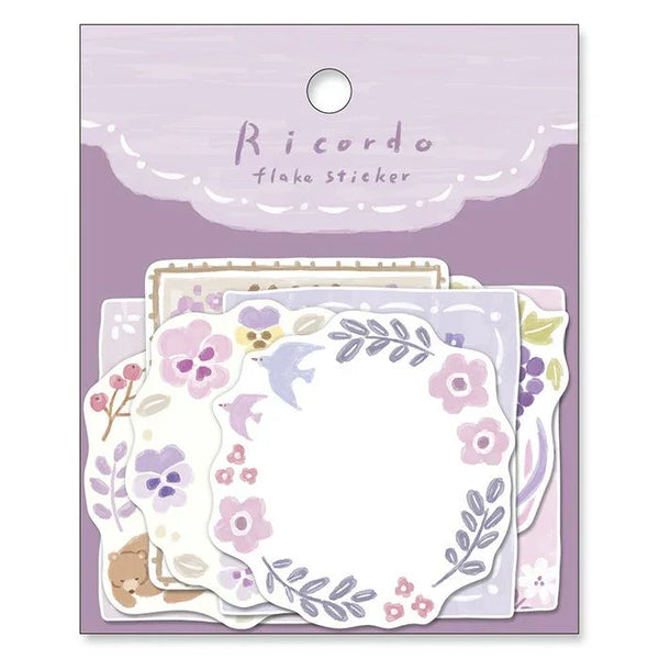 Mind Wave Ricordo Flake Stickers - Botanical Purple Frames 81808 | papermindstationery.com