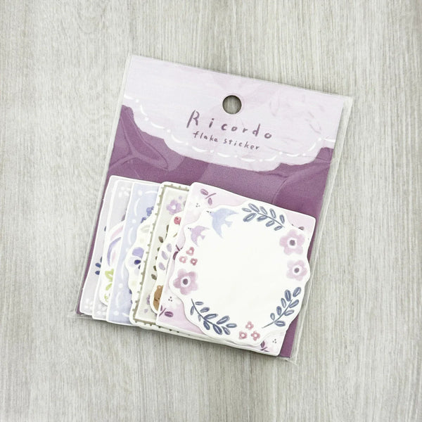 Mind Wave Ricordo Flake Stickers - Botanical Purple Frames 81808 | papermindstationery.com