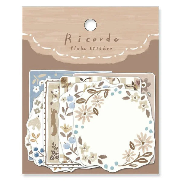 Mind Wave Ricordo Flake Stickers - Botanical Brown Frames 81810 | papermindstationery.com