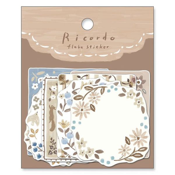 Mind Wave Ricordo Flake Stickers - Botanical Brown Frames 81810