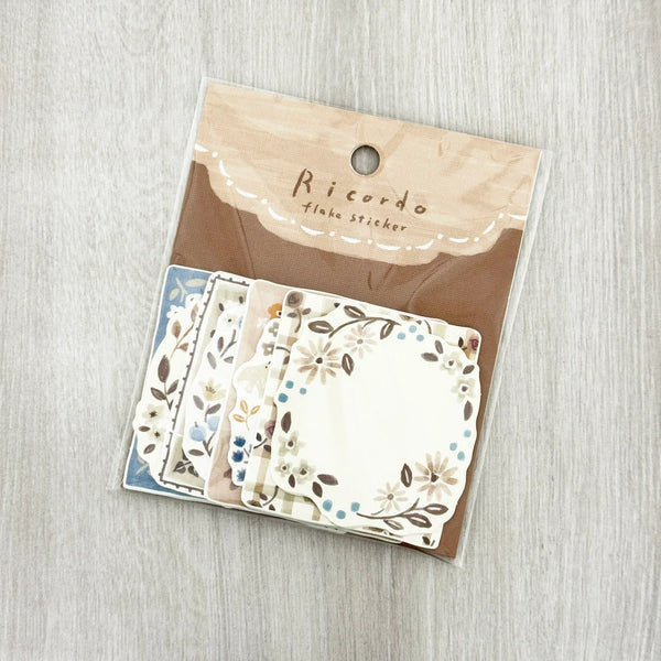Mind Wave Ricordo Flake Stickers - Botanical Brown Frames 81810 | papermindstationery.com