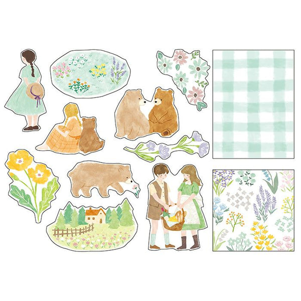 Mind Wave Flake Stickers - Blooming Mint Bear 81833 flowers 