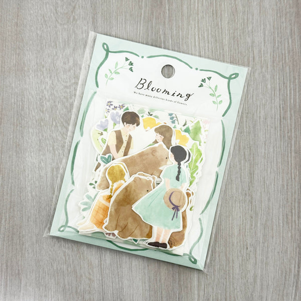 Mind Wave Flake Stickers - Blooming Mint Bear 81833