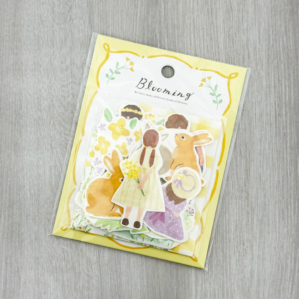 Mind Wave Flake Stickers - Blooming Yellow Rabbit 81834 | papermindstationery.com