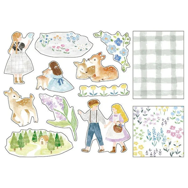 Mind Wave Flake Stickers - Blooming Grey Deer 81835 | papermindstationery.com
