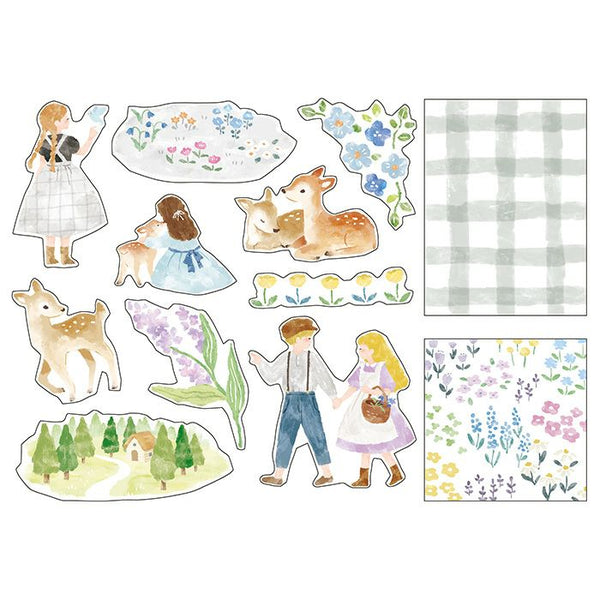 Mind Wave Flake Stickers - Blooming Grey Deer 81835