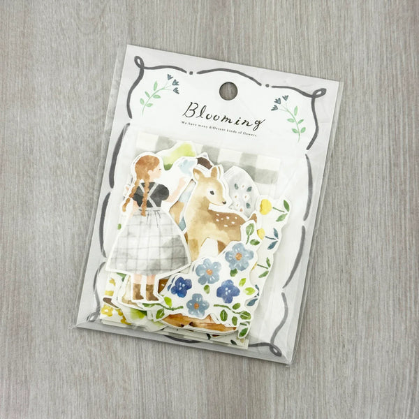Mind Wave Flake Stickers - Blooming Grey Deer 81835 | papermindstationery.com