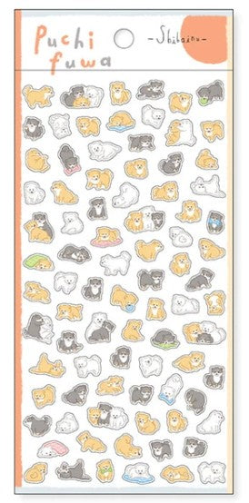 Mind Wave Puchi Fuwa Sticker 81873 Shibainu (Pack of 10) | papermindstationery.com