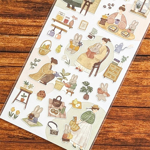 Mind Wave Sticker Sheet Set of 3 - Girl's Life With Animals