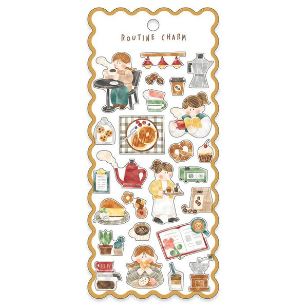 Mind Wave Sticker Sheet - Routine Charm Cafe 82186