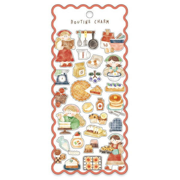 Mind Wave Sticker Sheet Set of 3 - Routine Charm Cooking, Market & Night Time