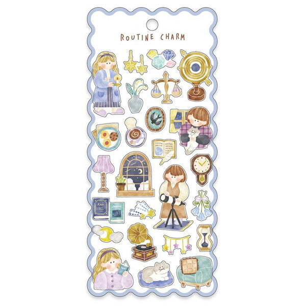 Mind Wave Sticker Sheet - Routine Charm Night Time 82190