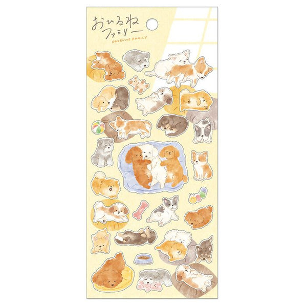 Mind Wave Sticker Sheet Set of 3 - Napping Puppy, Cat & Rabbit