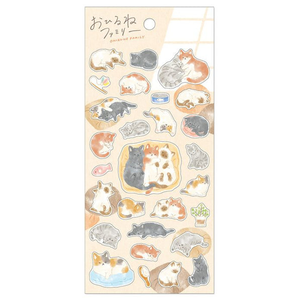 Mind Wave Sticker Sheet Set of 3 - Napping Kitten, Shiba & Panda