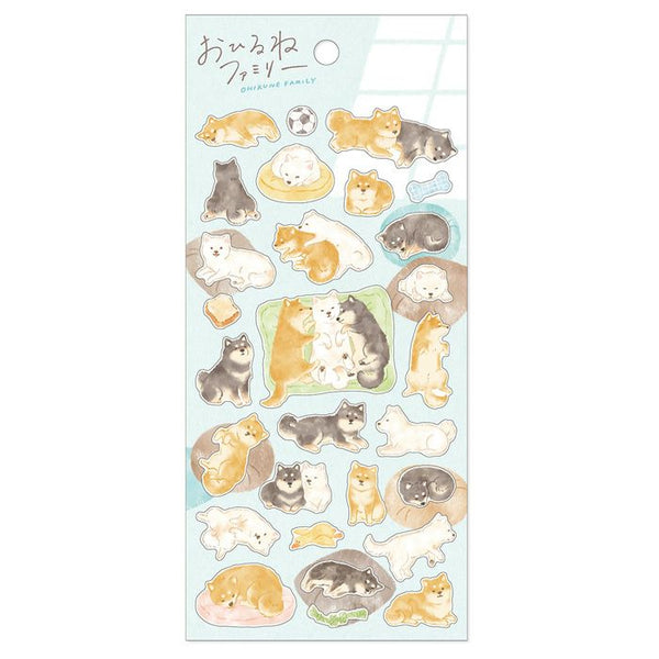 Mind Wave Sticker Sheet Set of 3 - Napping Kitten, Shiba & Panda