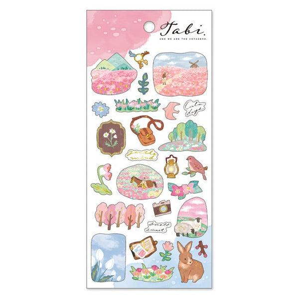 Mind Wave Sticker Sheet - Flower Garden Country Pink 82329