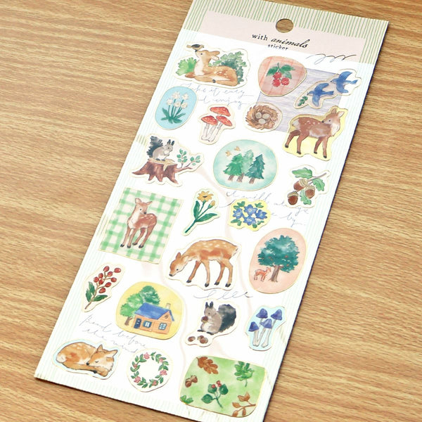 Mind Wave Sticker Sheet - With Animals Deer 82572