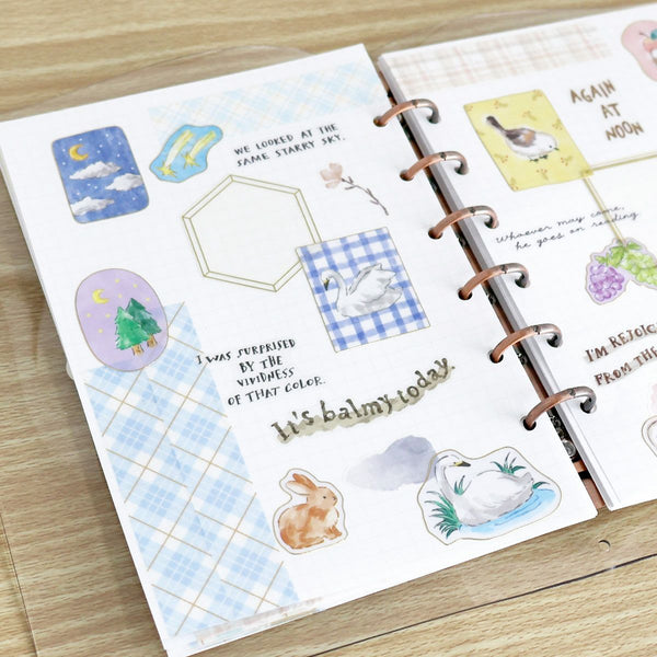 Mind Wave Sticker Sheet Set of 3 - With Animals Bear, Deer & Swan