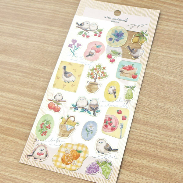 Mind Wave Sticker Sheet - With Animals Long-tailed Tit Bird 82575