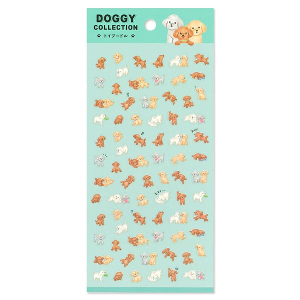 Mind Wave Sticker Sheet Doggy Collection Toy Poodle (Pack of 10)