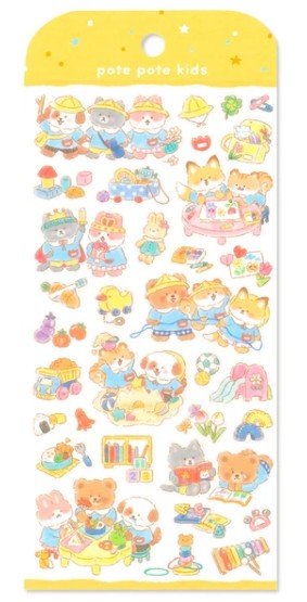 Mind Wave Potepote Kids Stickers Set of 3 - School Fun Activities