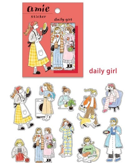 Mind Wave Amie Stickers - Daily Girl (Pack of 10) | papermindstationery.com