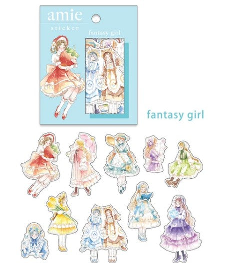 Mind Wave Amie Stickers - Fantasy Girl (Pack of 10) | papermindstationery.com
