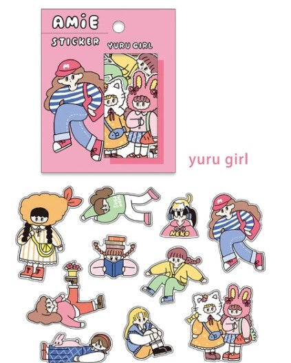 Mind Wave Amie Stickers - Yuru Girl (Pack of 10) | papermindstationery.com