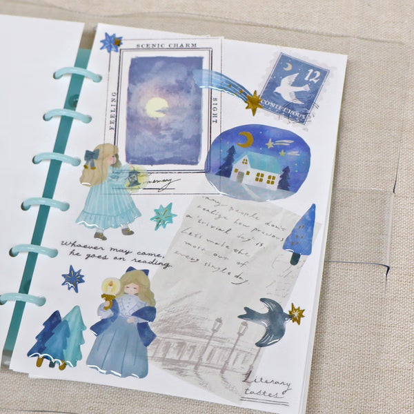 Mind Wave Sticker Sheet Set of 3 - Mon Atelier Girl Midnight, Nature & Flower | papermindstationery.com