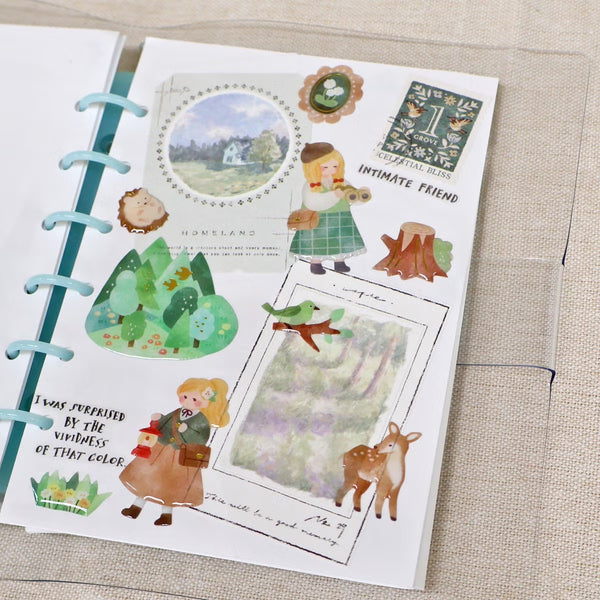 Mind Wave Sticker Sheet Set of 3 - Mon Atelier Girl Midnight, Nature & Flower | papermindstationery.com