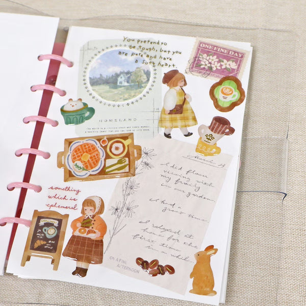 Mind Wave Sticker Sheet Set of 3 - Mon Atelier Girl Coffee, Life & Sweets | papermindstationery.com