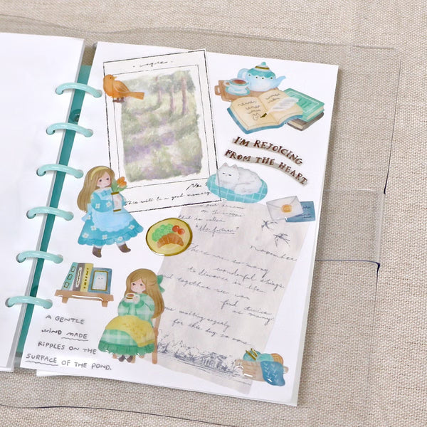 Mind Wave Sticker Sheet Set of 3 - Mon Atelier Girl Coffee, Life & Sweets | papermindstationery.com