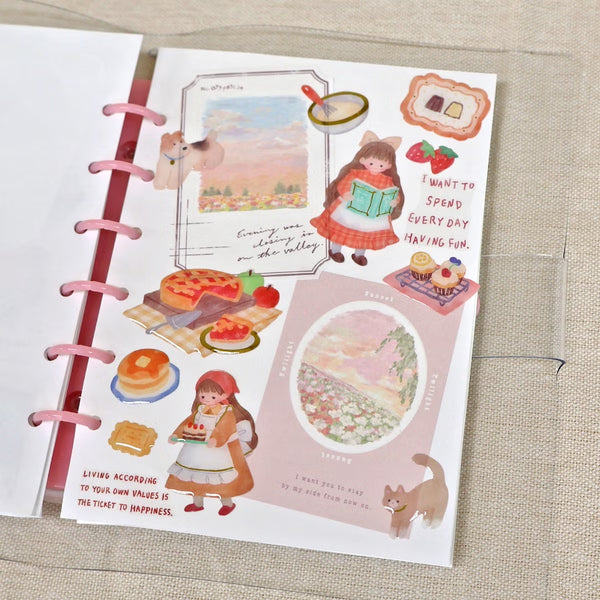 Mind Wave Sticker Sheet Set of 3 - Mon Atelier Girl Coffee, Life & Sweets | papermindstationery.com